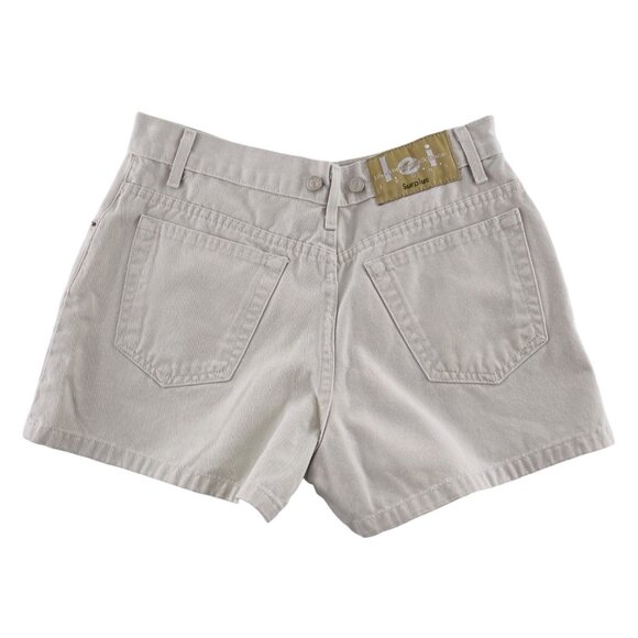 LEI Surplus High-Waisted Denim Shorts Size 5 Beige 100% Cotton Y2k Juniors - Picture 6 of 6